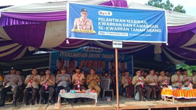Polsek Tanah Abang Hadiri Pembukaan Perkemahan Ahir Tahun ke V Kwartir Ranting Kecamatan Tanah Abang