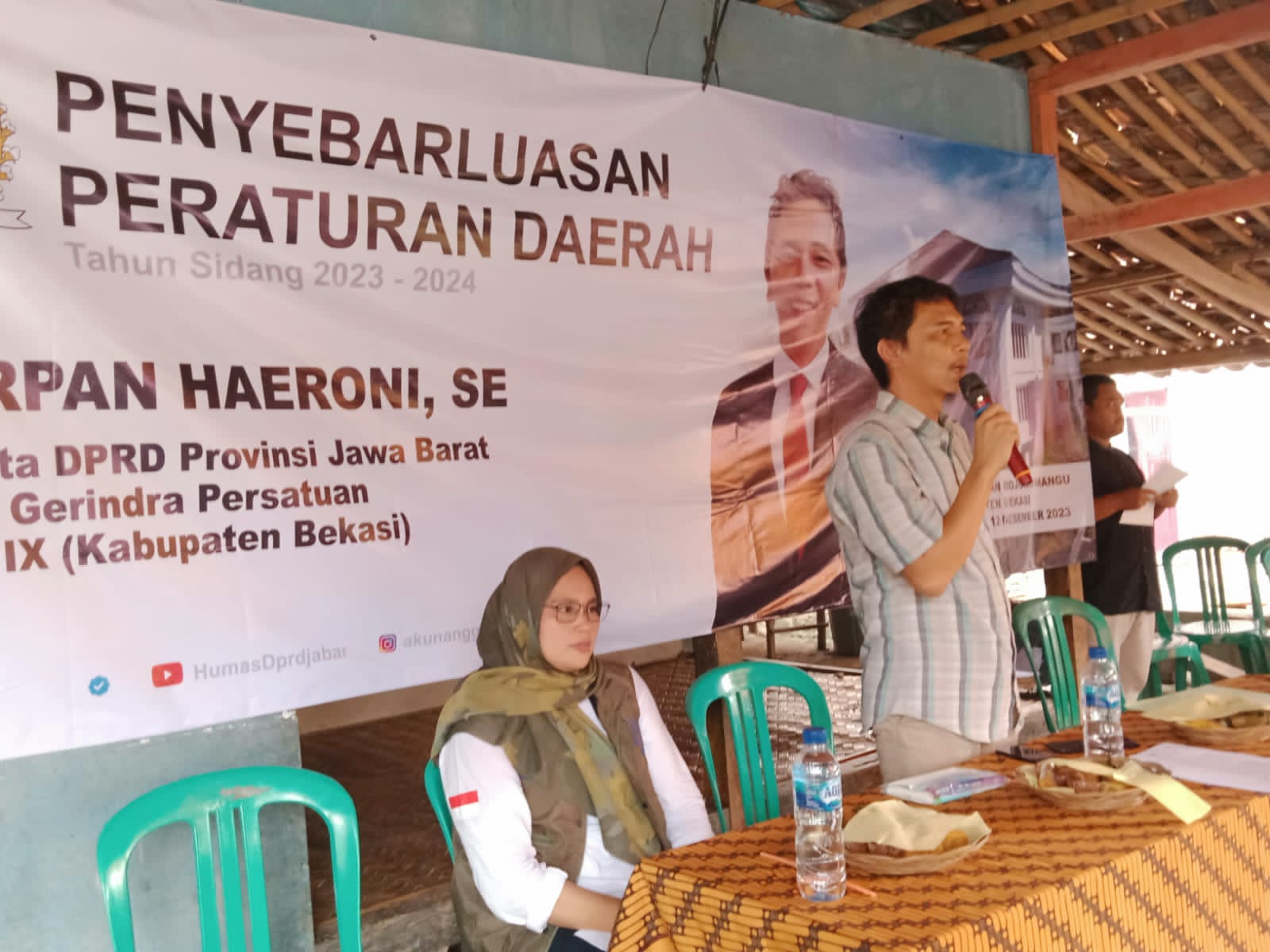 H. Irpan Haeroni, SE Anggota Komisi 5 DPRD provinsi Fraksi Gerinda Kabupaten Bekasi Sosialisasi Penyebarluasan Peraturan Daerah