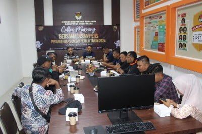 KIP Aceh Utara Mengadakan Coffe Morning Dengan Insan Pers Dengan Tema