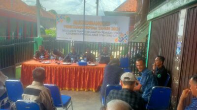 Polsek Penukal Utara Bripka Nofran Menghadiri Musrenbangdes Tahun 2024 Di Desa Lubuk Tampui Kecamatan Penukal Utara