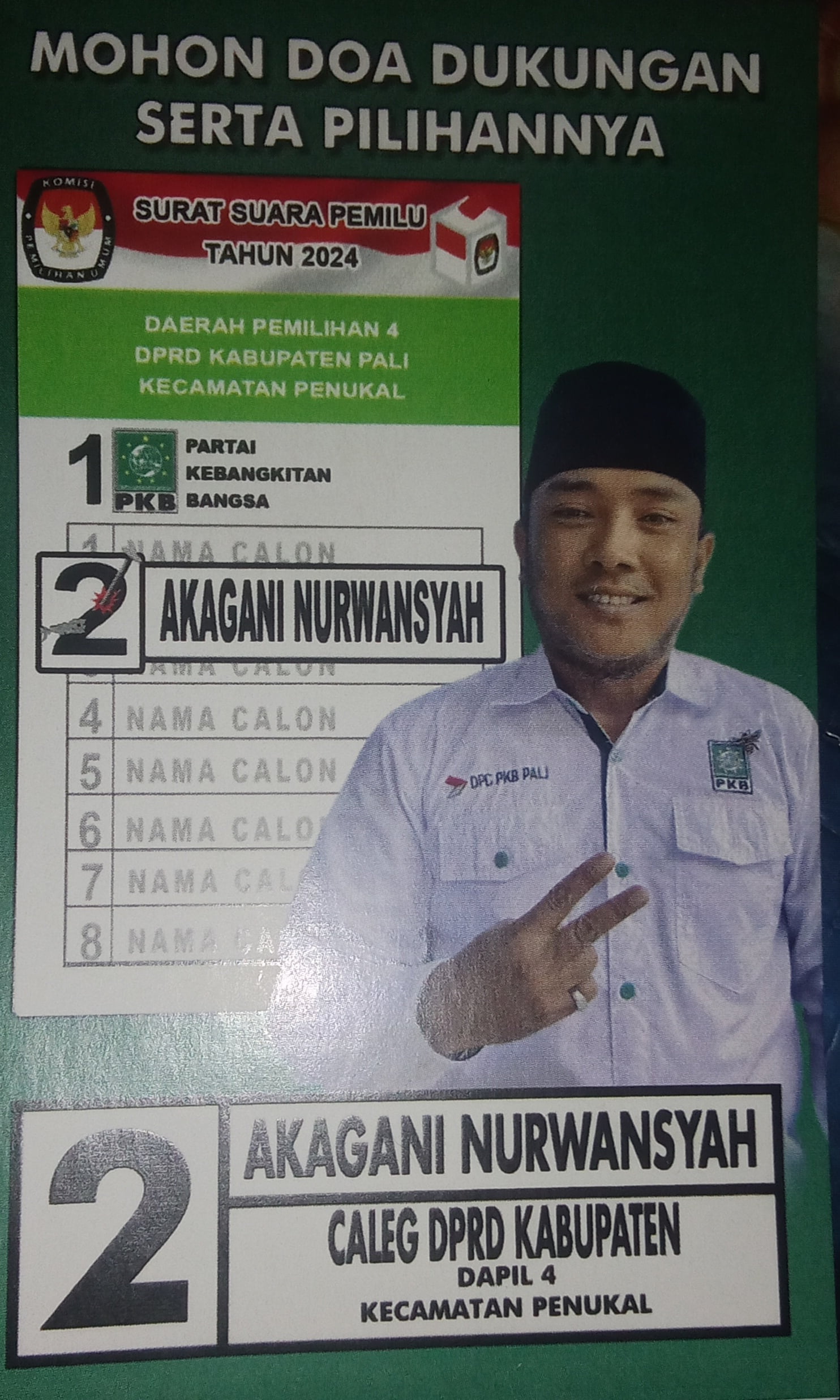Aka Gani Nurwansah Calon DPRD Kabupaten PALI, Dari Partai PKB Siap Menyalurkan Aspirasi Masyarakat