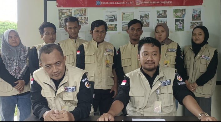 Panwaslu Kecamatan Serang Baru Adakan Press Rilis Pengawasan Masa Kampanye dan Logistik