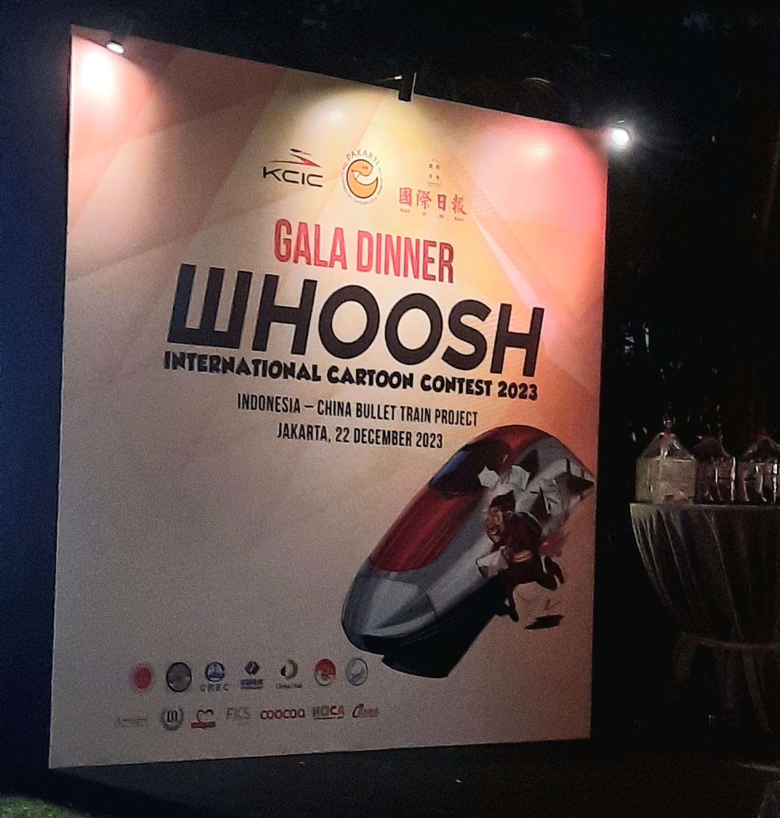 Gala Dinner Whoosh International Cartoon Contest 2023 dalam Proyek Kereta Cepat "Whoosh" Jakarta-Bandung