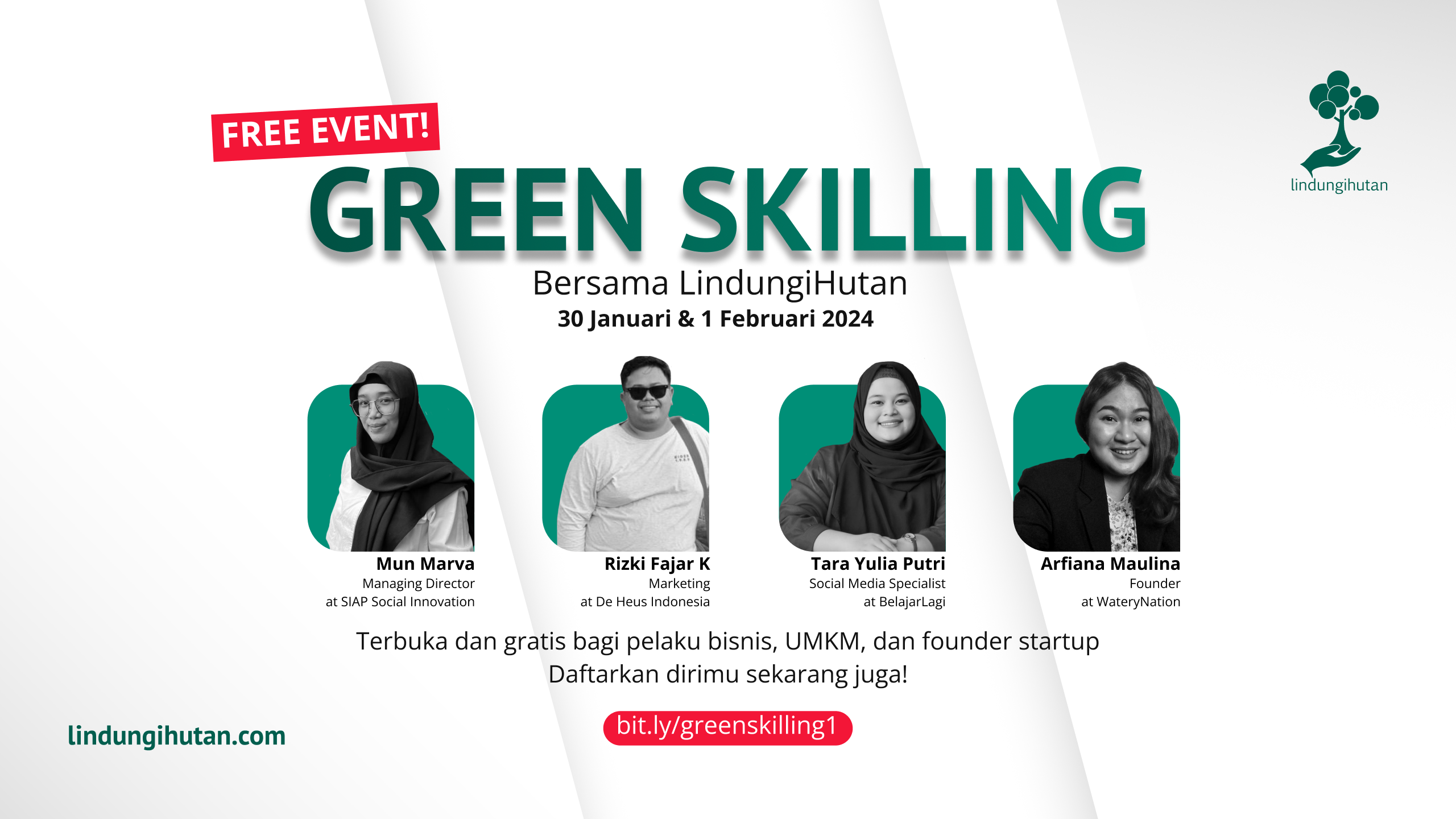 LindungiHutan Adakan Webinar GRATIS “Green Skilling” Bantu UMKM dan Startup