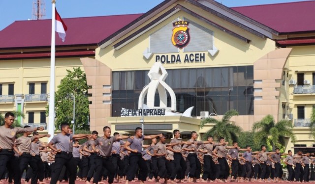 Polda Aceh Sejumlah Personil Siap Untuk Pengamanan TPS Pemilu 2024