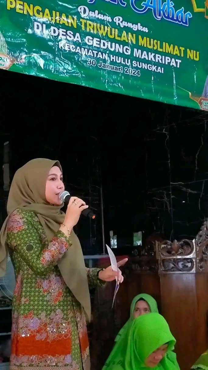 Muslimat NU Pengajian Triwulan Muslimat Nahdlatul Ulama (NU) Kecamatan Hulu Sungkai, Lampung Utara