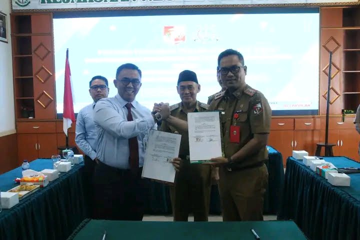 Pemkab Lampung Utara Melalui Dinas Kominfo Melaksanakan Perjanjian Kerjasama Dengan Kejaksaan Negeri Lampung Utara