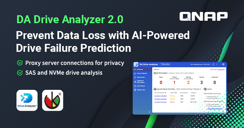 Jaga Data Perusahaan lebih Aman dengan Prediksi Kegagalan Drive NAS Berbasis AI - DA Drive Analyzer 2.0