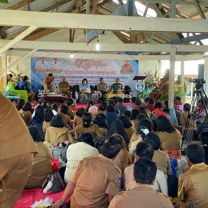 Dinas Pendidikan Luncurkan buku Tetralogi Jabu dalam Pencanangan Gerakan SHARE di Desa Pola Tebu