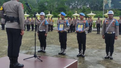 Polres PALI Gelar Upacara (PTDH) Pemberhentian Tidak Dengan Hormat  Dua Oknum Anggotanya