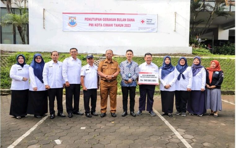 PMI KOTA CIMAHI LAMPAUI TARGET PEROLEHAN BULAN DANA PMI TAHUN 2023
