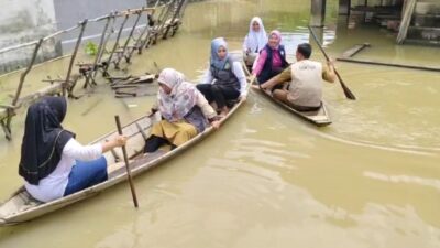 Akibat Meluapnya Sungai Lematang Puluhan Rumah Warga Desa Curup Terdampak Banjir