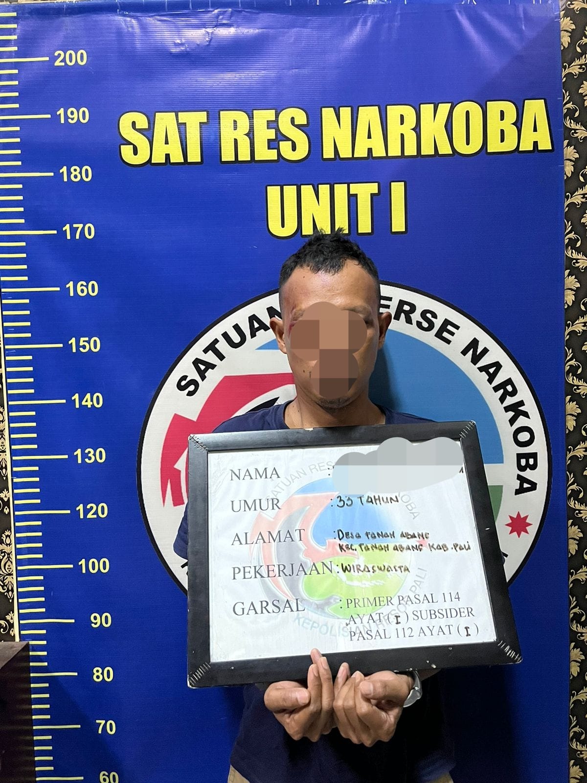 Pria Asal Jakarta Timur Berinisial DS (31) Tahun, Diringkus Satuan Reserse Narkoba Polres PALI