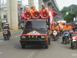 Sosialisasi Pemilu, Ratusan Pemotor Dari Partai Buruh Lakukan Konvoi Di Wilayah Kecamatan Kemuning