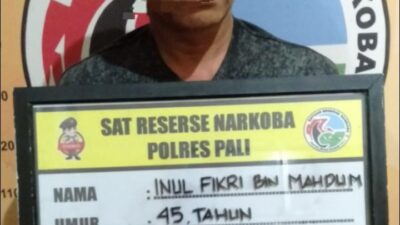 Pria Yang Diduga kuat Sebagai Pelaku Pengedar Narkotika Jenis Sabu-Sabu, Berhasil diamankan Satres Narkoba Polres PALI