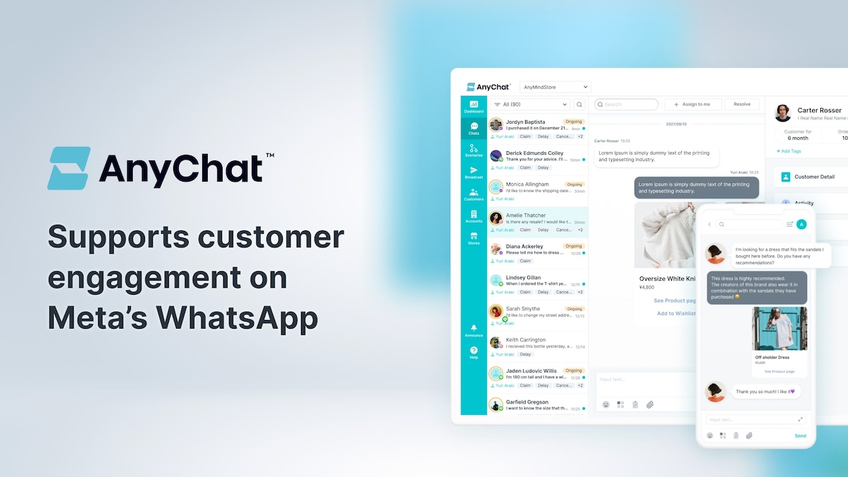 AnyChat dari AnyMind Group kini mendukung customer engagement di WhatsApp Meta