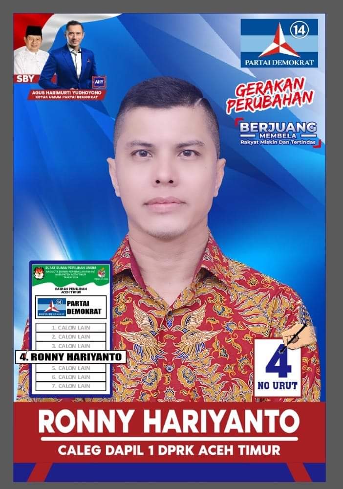 Pilih Ronny Bila Anda Inginkan Perubahan Di Aceh Timur