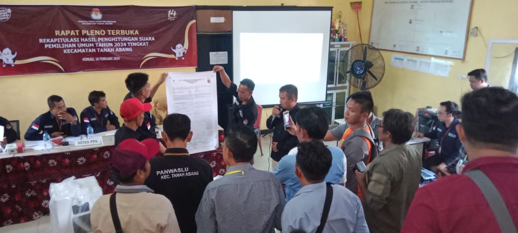 Polsek Tanah Abang Hadiri Rapat Pleno Terbuka Rekapitulasi Pemilu 2024
