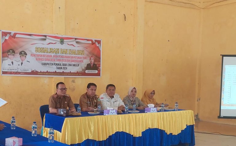 Giat DPMD PALI Lakukan Sosialisasi dan Evaluasi Anggaran Dana Desa TA 2024