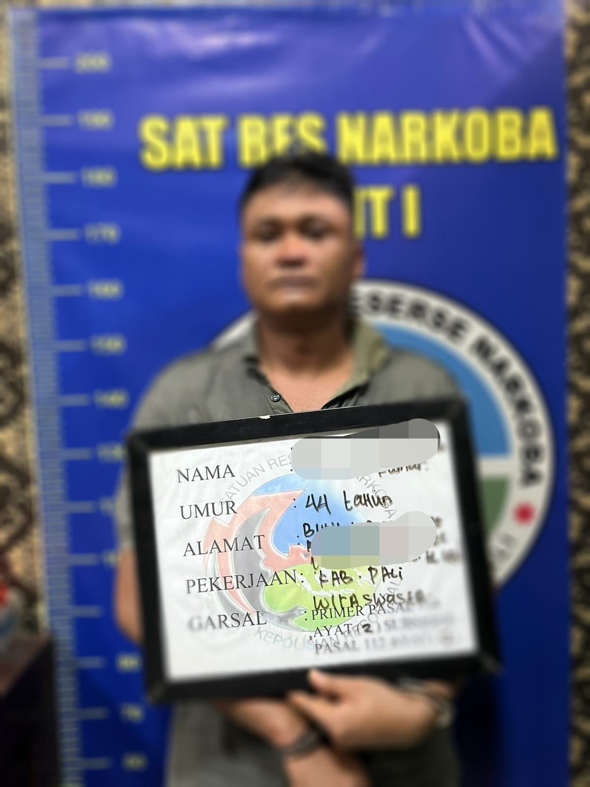 Diduga Bandar Narkotika Jenis Sabu-Sabu, KMR Alias UCM (44) Berhasil di Gelandang Satres Narkoba Polres PALI