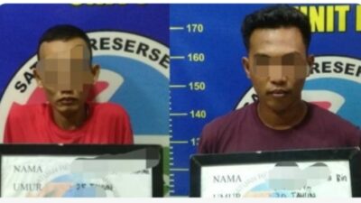 Dua Orang Terduga Pelaku Pengedar Narkotika Jenis Sabu-sabu Berhasil di Amankan Polisi