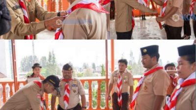 Wakil Bupati Karo Melantik Gugus Depan Pramuka SD Swasta Sint Yoseph Kabanjahe