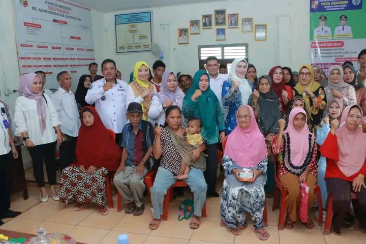 Wakil Ketua TP-PKK Lampung Utara Adakan Kegiatan Bakti Sosial Program Kolaborasi dari Dinas Sosial