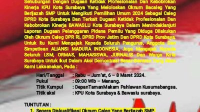 Oknum Caleg Berijazah SMP dan Maraknya Money Polityc Bentuk Ketidak Profesional dan Kebobrokan Kinerja KPU dan Bawaslu Surabaya 