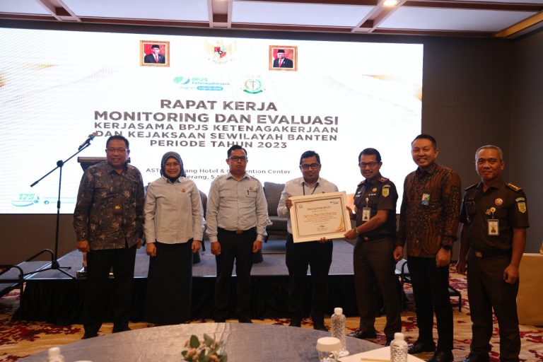 Rapat Kerja Monitoring Dan Evaluasi Kerjasama BPJS Ketenagakerjaan Dengan Kejaksaan Se-Wilayah Banten Periode Tahun 2023