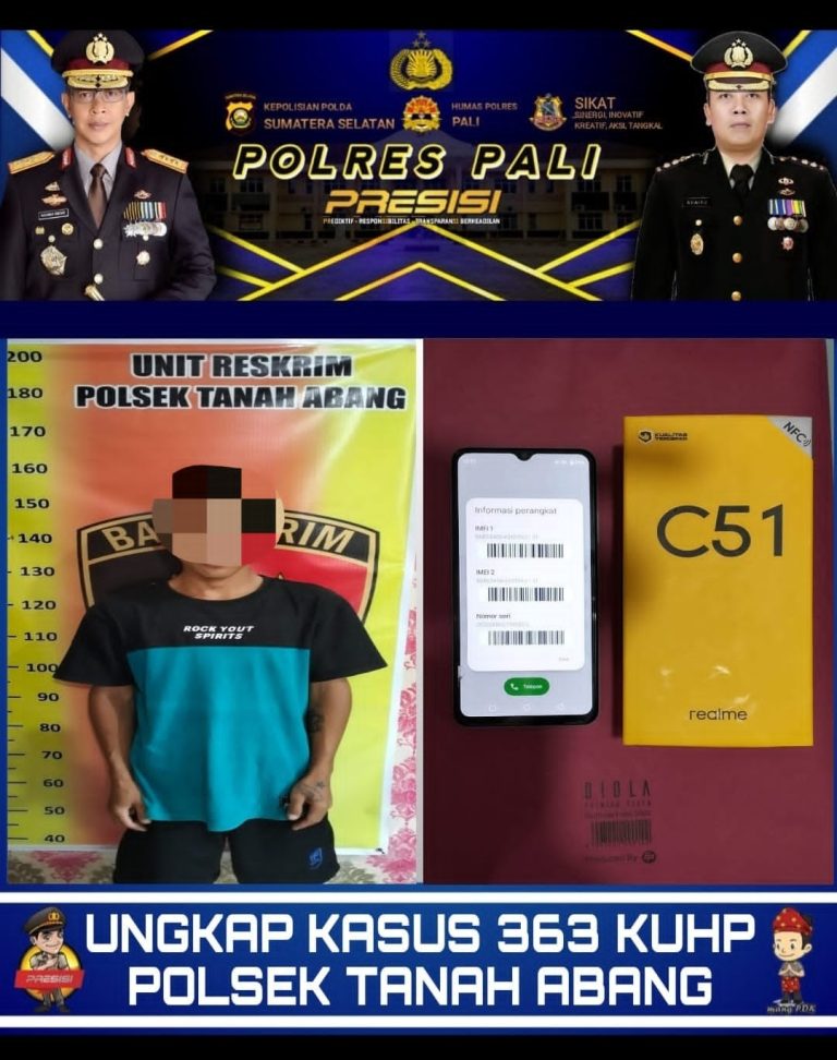 Kapolsek Tanah Abang AKP Darmawansyah,S.H, M.H,Menggelar Ungkap kasus Dugaan Tindak Pidana Pencurian