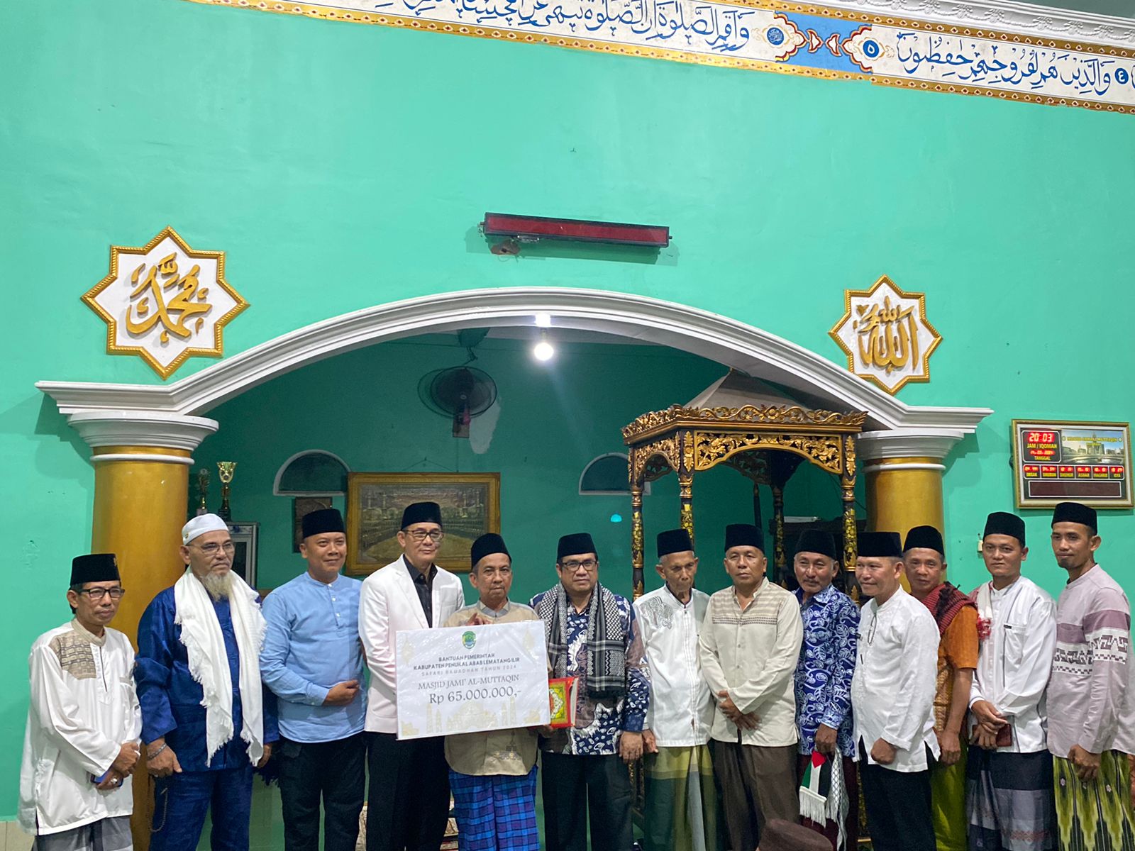Kapolres PALI AKBP Khairu Nasrudin, S.I.K, M.H, Menghadiri kegiatan Safari Ramadan di Masjid Jami Al-Muttaqin Desa Raja
