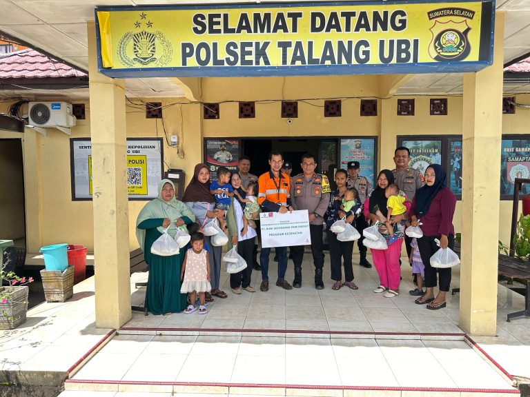 Polsek Talang Ubi Secara Bersamaan Dengan PT. Bumi Sekundang Enim Energy Menggelar Kegiatan Bantuan Stunting Yang Mengharukan