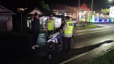 Polsek Penukal Utara menggelar Kegiatan Rutin Yang Ditingkatkan (KRYD) dengan fokus pada pencegahan pekat 3C