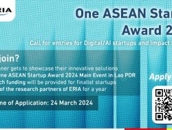 Call for Nominations: One ASEAN Startup Award 2024