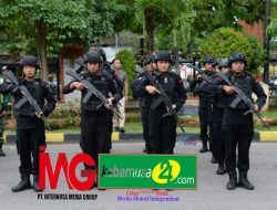 Polres Madiun Kota Gelar Apel Kesiapan Pengamanan Malam Takbiran Idul Fitri 1445 H