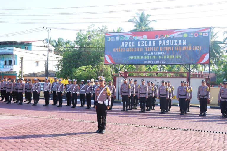 Sambut Lebaran Polres Aceh Timur Gelar Apel Pasukan Operasi Ketupat Seulawah 2024