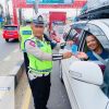 Mudahkan Pemudik, Satlantas Polres Banyuasin Pandu Dengan Barcode Jalan Alternatif