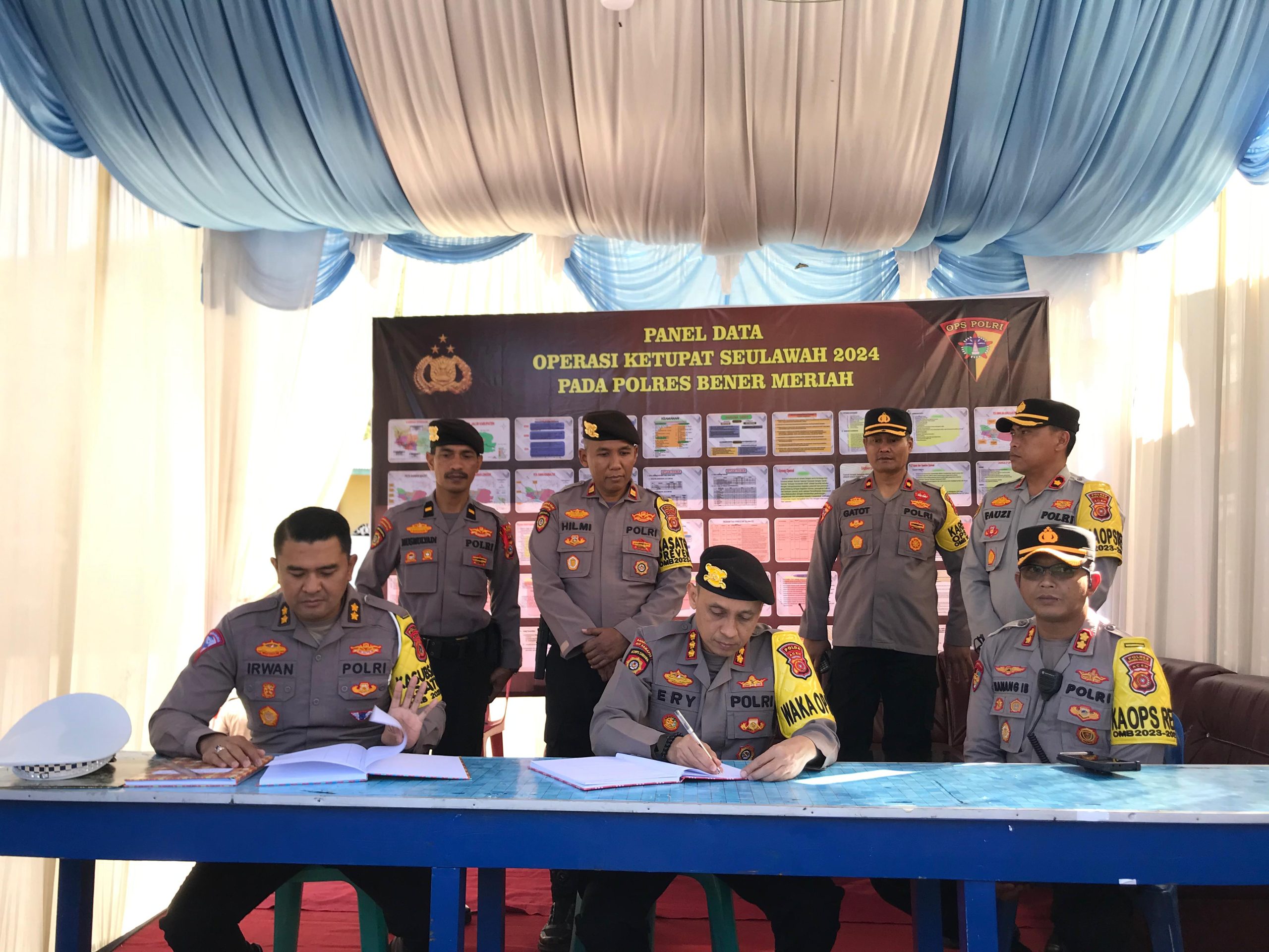 Kapolres Dampingi Tim Supervisi Polda Aceh Melakukan Pengecekkan Pos Ketupat di Bener Meriah