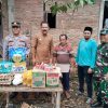 Kapolsek Peureulak Bersama Camat Dan Danramil Serahkan Bantuan Kepada Korban Kebakaran