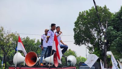 Ratusan Massa Datangi Kantor Kemendagri Sebagai Bentuk Dukungan Terhadap Pj Bupati Bekasi Dani Ramdan