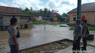 Polsek Tanah Abang Monitoring Terhadap Debit Air Sungai Lematang Diwilayah Hukumnya