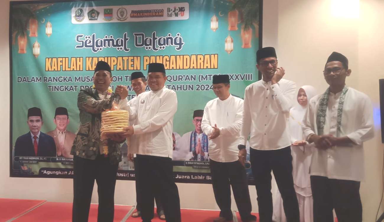 Wakili Pemkab Bekasi, Camat Bojongmangu Sambut Hangat Kafilah MTQ Jabar Kabupaten Pangandaran