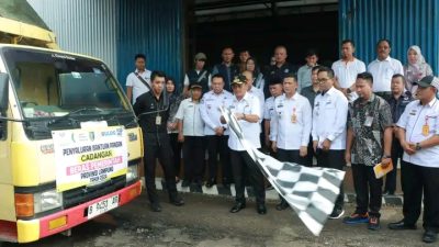 Penjabat  (PJ) Bupati Lampung Utara Drs. Aswarodi,M.Si.,Melakukan Kegiatan Launching Penyaluran  Bantuan Pangan  Tahap II
