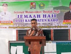 Wakil Bupati Karo Berangkatkan Calon Jemaah Haji Kabupaten Karo Tahun 1445 Hijriah/ 2024 Masehi