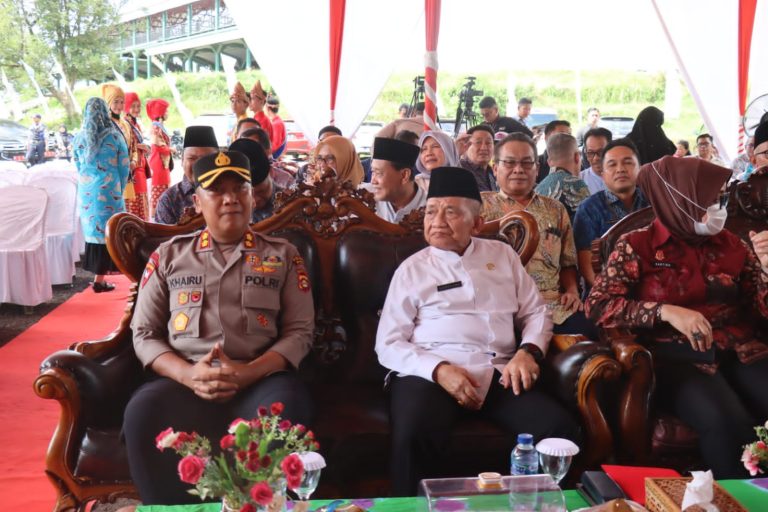 Kapolres PALI AKBP Khairu Nasrudin, S.I.K.,M.H Menghadiri kegiatan Pembukaan Pameran di Lapangan Stadion Gelora