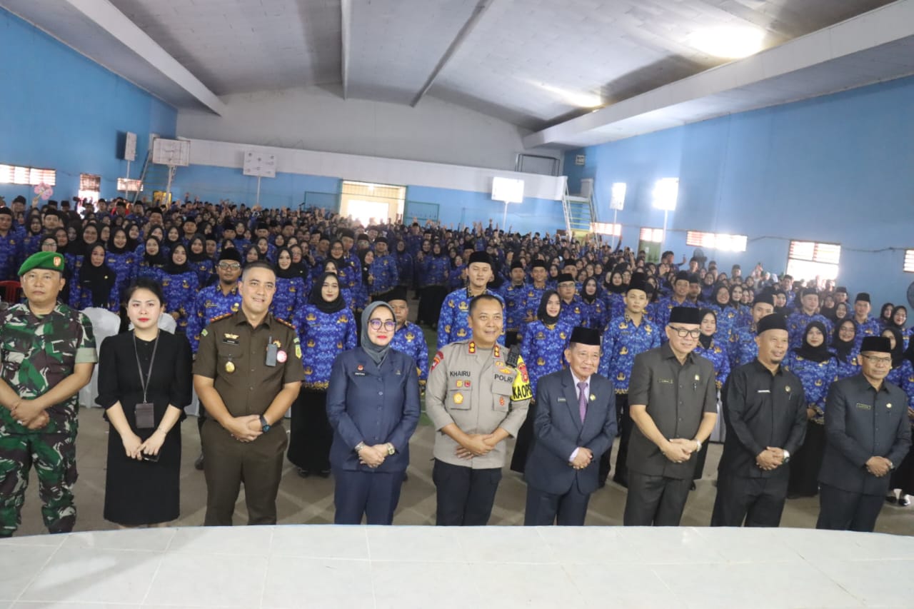 Kapolres PALI AKBP Khairu Nasrudin, S.I.K, M.H, Menghadiri Pelantikan PPPK di Gedung Olahraga Kesehatan Pendopo