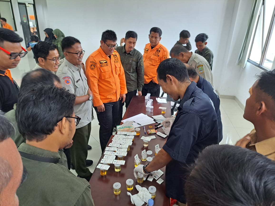BNK Bekasi Bergerak Cepat Tes Urine ASN dan Non-ASN di BPBD Kabupaten Bekasi