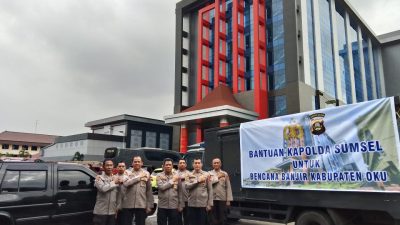 Kapolda Sumsel Kirimkan Bantuan Sembako Bagi Masyarakat Korban Banjir OKU