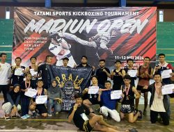 Atlit Kota Madiun Juara Umum Turnamen Tatami Sports Kickboxing Madiun Open 2024