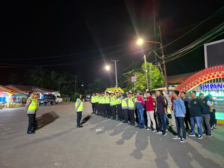 Polres PALI Laksanakan kegiatan Razia Terpadu Dalam Rangka Kegiatan Rutin Yang Ditingkatkan (KRYD) di Simpang 5 Pendopo